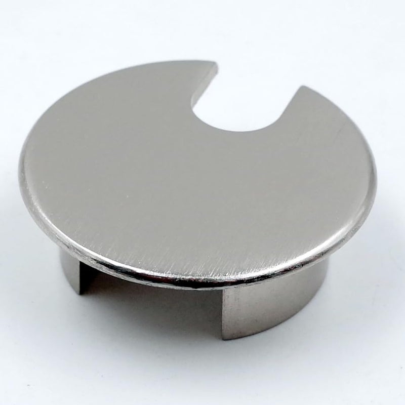 Jetland Desk Grommet for Wire Organizer - Brushed Silver, Fits 1.4" Hole, GBS35, 2-Pack - Image 3